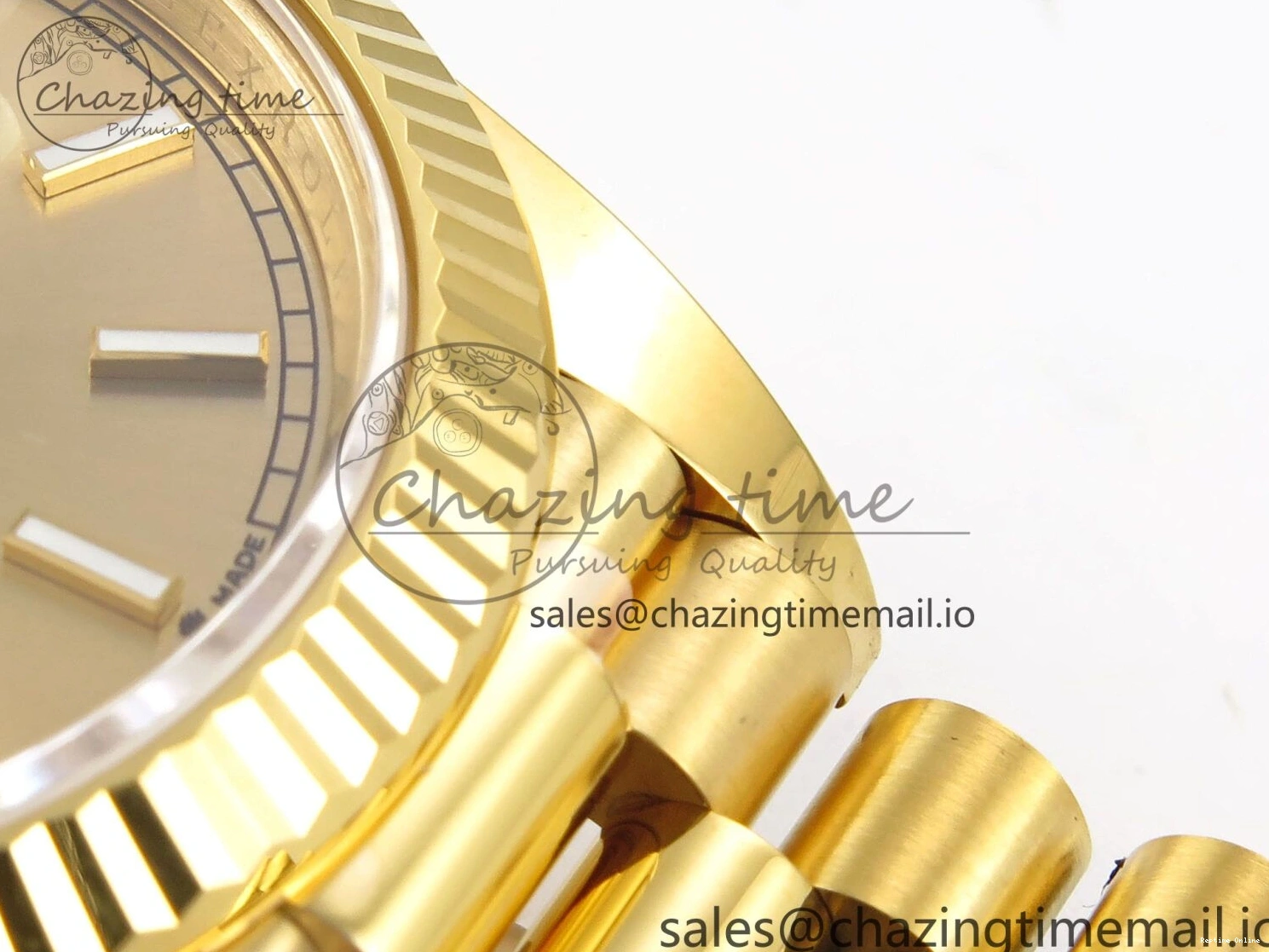0508 Tailored Day Date 40 YG 228238 THBF 1:1 Best Edition YG Dial on President Bracelet VR3255 (Gain Weight) 952